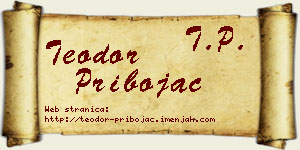 Teodor Pribojac vizit kartica